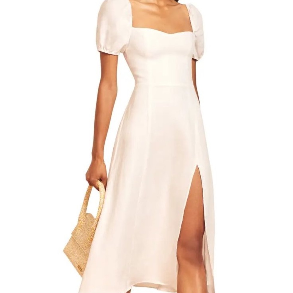 Reformation Denver Puff sleeve midi dress sz 8